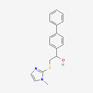 1-(biphenyl-4-yl)-2-[(1-methyl-1H-imidazol-2-yl)sulfanyl]ethanol