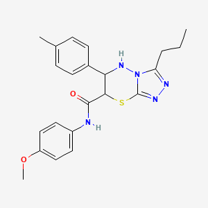 N-(4-methoxyphenyl)-6-(4-methylphenyl)-3-propyl-6,7-dihydro-5H-[1,2,4]triazolo[3,4-b][1,3,4]thiadiazine-7-carboxamide