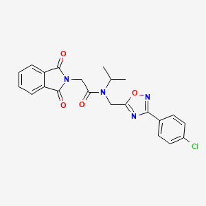 N-{[3-(4-chlorophenyl)-1,2,4-oxadiazol-5-yl]methyl}-2-(1,3-dioxo-1,3-dihydro-2H-isoindol-2-yl)-N-(propan-2-yl)acetamide