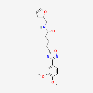 4-[3-(3,4-dimethoxyphenyl)-1,2,4-oxadiazol-5-yl]-N-(furan-2-ylmethyl)butanamide