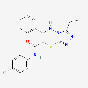 N-(4-chlorophenyl)-3-ethyl-6-phenyl-6,7-dihydro-5H-[1,2,4]triazolo[3,4-b][1,3,4]thiadiazine-7-carboxamide