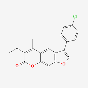 3-(4-chlorophenyl)-6-ethyl-5-methyl-7H-furo[3,2-g]chromen-7-one