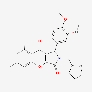 1-(3,4-Dimethoxyphenyl)-6,8-dimethyl-2-(tetrahydrofuran-2-ylmethyl)-1,2-dihydrochromeno[2,3-c]pyrrole-3,9-dione