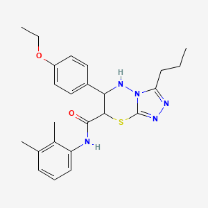 molecular formula C24H29N5O2S B11385598 N-(2,3-dimethylphenyl)-6-(4-ethoxyphenyl)-3-propyl-6,7-dihydro-5H-[1,2,4]triazolo[3,4-b][1,3,4]thiadiazine-7-carboxamide 