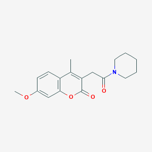 7-methoxy-4-methyl-3-[2-oxo-2-(piperidin-1-yl)ethyl]-2H-chromen-2-one