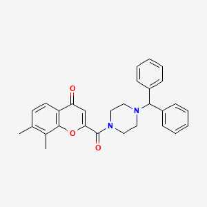 2-{[4-(diphenylmethyl)piperazin-1-yl]carbonyl}-7,8-dimethyl-4H-chromen-4-one