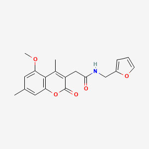 N-(2-furylmethyl)-2-(5-methoxy-4,7-dimethyl-2-oxochromen-3-yl)acetamide