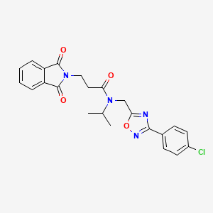 N-{[3-(4-chlorophenyl)-1,2,4-oxadiazol-5-yl]methyl}-3-(1,3-dioxo-1,3-dihydro-2H-isoindol-2-yl)-N-(propan-2-yl)propanamide