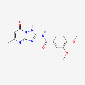 N-(7-hydroxy-5-methyl[1,2,4]triazolo[1,5-a]pyrimidin-2-yl)-3,4-dimethoxybenzamide