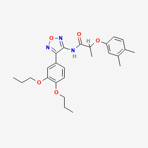 2-(3,4-dimethylphenoxy)-N-[4-(3,4-dipropoxyphenyl)-1,2,5-oxadiazol-3-yl]propanamide