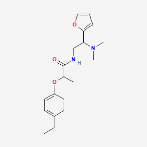 molecular formula C19H26N2O3 B11385677 N-[2-(dimethylamino)-2-(furan-2-yl)ethyl]-2-(4-ethylphenoxy)propanamide 