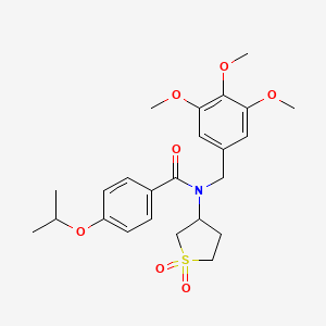 N-(1,1-dioxidotetrahydrothiophen-3-yl)-4-(propan-2-yloxy)-N-(3,4,5-trimethoxybenzyl)benzamide