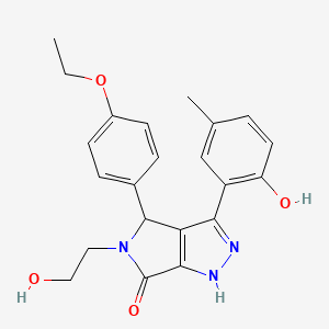 4-(4-ethoxyphenyl)-5-(2-hydroxyethyl)-3-(2-hydroxy-5-methylphenyl)-4,5-dihydropyrrolo[3,4-c]pyrazol-6(1H)-one