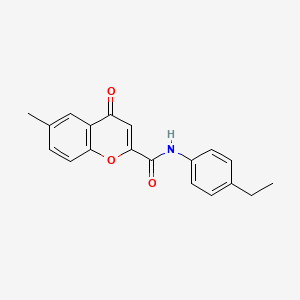 molecular formula C19H17NO3 B11385714 N-(4-ethylphenyl)-6-methyl-4-oxo-4H-chromene-2-carboxamide 