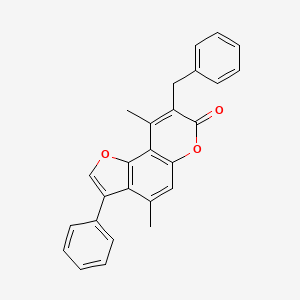 8-benzyl-4,9-dimethyl-3-phenyl-7H-furo[2,3-f]chromen-7-one