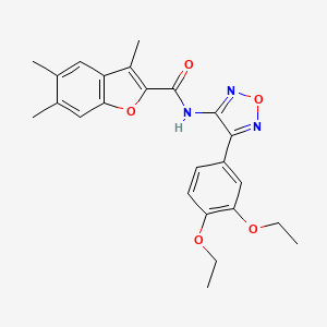 N-[4-(3,4-diethoxyphenyl)-1,2,5-oxadiazol-3-yl]-3,5,6-trimethyl-1-benzofuran-2-carboxamide