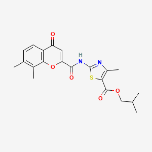 2-methylpropyl 2-{[(7,8-dimethyl-4-oxo-4H-chromen-2-yl)carbonyl]amino}-4-methyl-1,3-thiazole-5-carboxylate