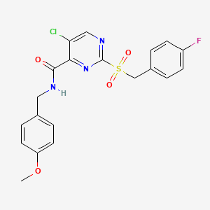 5-chloro-2-[(4-fluorobenzyl)sulfonyl]-N-(4-methoxybenzyl)pyrimidine-4-carboxamide