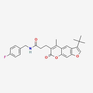 3-(3-tert-butyl-5-methyl-7-oxo-7H-furo[3,2-g]chromen-6-yl)-N-(4-fluorobenzyl)propanamide