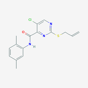 5-chloro-N-(2,5-dimethylphenyl)-2-(prop-2-en-1-ylsulfanyl)pyrimidine-4-carboxamide