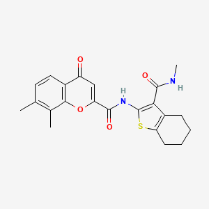 7,8-dimethyl-N-[3-(methylcarbamoyl)-4,5,6,7-tetrahydro-1-benzothiophen-2-yl]-4-oxo-4H-chromene-2-carboxamide