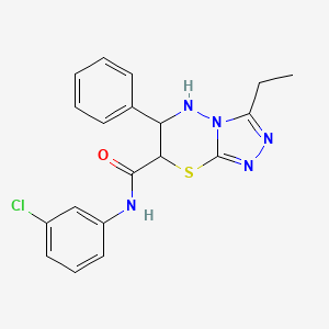 N-(3-chlorophenyl)-3-ethyl-6-phenyl-6,7-dihydro-5H-[1,2,4]triazolo[3,4-b][1,3,4]thiadiazine-7-carboxamide