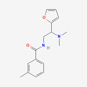 molecular formula C16H20N2O2 B11385827 N-[2-(dimethylamino)-2-(furan-2-yl)ethyl]-3-methylbenzamide CAS No. 851788-46-0