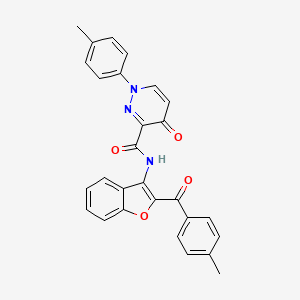 1-(4-methylphenyl)-N-{2-[(4-methylphenyl)carbonyl]-1-benzofuran-3-yl}-4-oxo-1,4-dihydropyridazine-3-carboxamide