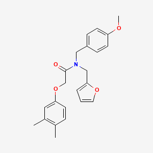 molecular formula C23H25NO4 B11385841 2-(3,4-dimethylphenoxy)-N-(furan-2-ylmethyl)-N-(4-methoxybenzyl)acetamide 