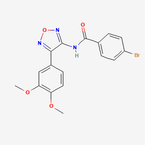 molecular formula C17H14BrN3O4 B11385850 4-bromo-N-[4-(3,4-dimethoxyphenyl)-1,2,5-oxadiazol-3-yl]benzamide 