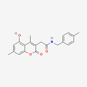 2-(5-hydroxy-4,7-dimethyl-2-oxo-2H-chromen-3-yl)-N-(4-methylbenzyl)acetamide