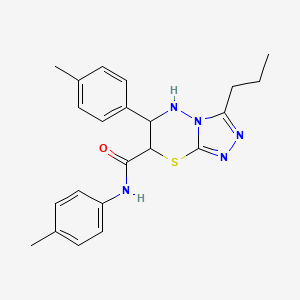 N,6-bis(4-methylphenyl)-3-propyl-6,7-dihydro-5H-[1,2,4]triazolo[3,4-b][1,3,4]thiadiazine-7-carboxamide