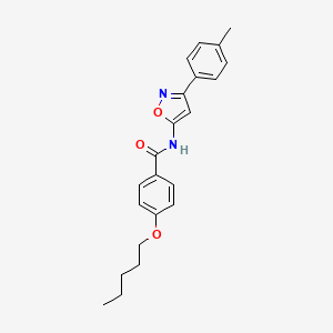 N-[3-(4-methylphenyl)-1,2-oxazol-5-yl]-4-(pentyloxy)benzamide