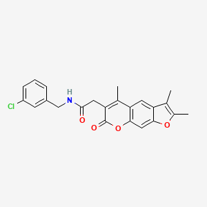 N-(3-chlorobenzyl)-2-(2,3,5-trimethyl-7-oxo-7H-furo[3,2-g]chromen-6-yl)acetamide