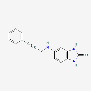 5-[(3-phenylprop-2-yn-1-yl)amino]-1,3-dihydro-2H-benzimidazol-2-one