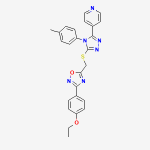 4-[5-({[3-(4-ethoxyphenyl)-1,2,4-oxadiazol-5-yl]methyl}sulfanyl)-4-(4-methylphenyl)-4H-1,2,4-triazol-3-yl]pyridine