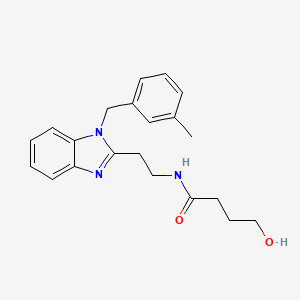 4-hydroxy-N-{2-[1-(3-methylbenzyl)-1H-benzimidazol-2-yl]ethyl}butanamide