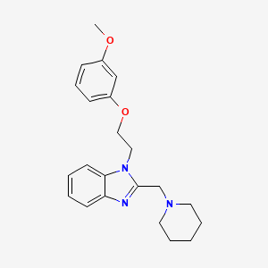 molecular formula C22H27N3O2 B11385931 1-[2-(3-methoxyphenoxy)ethyl]-2-(piperidin-1-ylmethyl)-1H-benzimidazole 