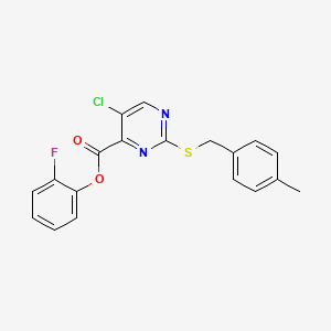 2-Fluorophenyl 5-chloro-2-[(4-methylbenzyl)sulfanyl]pyrimidine-4-carboxylate