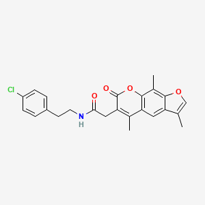 N-[2-(4-Chlorophenyl)ethyl]-2-{3,5,9-trimethyl-7-oxo-7H-furo[3,2-G]chromen-6-YL}acetamide