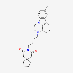 8-[4-(8-methyl-1,2,3a,4,5,6-hexahydro-3H-pyrazino[3,2,1-jk]carbazol-3-yl)butyl]-8-azaspiro[4.5]decane-7,9-dione