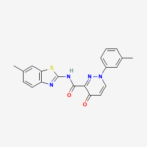 N-(6-methyl-1,3-benzothiazol-2-yl)-1-(3-methylphenyl)-4-oxo-1,4-dihydropyridazine-3-carboxamide