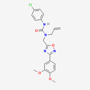 3-(4-Chlorophenyl)-1-{[3-(3,4-dimethoxyphenyl)-1,2,4-oxadiazol-5-yl]methyl}-1-prop-2-en-1-ylurea