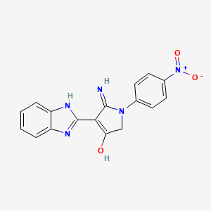 5-Amino-4-(1H-1,3-benzodiazol-2-YL)-1-(4-nitrophenyl)-2,3-dihydro-1H-pyrrol-3-one