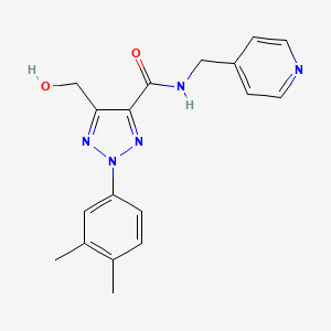 2-(3,4-dimethylphenyl)-5-(hydroxymethyl)-N-(pyridin-4-ylmethyl)-2H-1,2,3-triazole-4-carboxamide