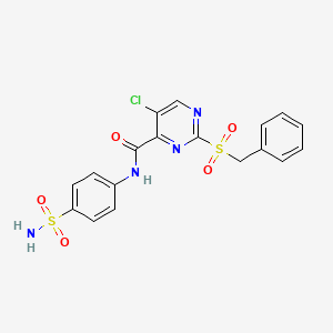 2-(benzylsulfonyl)-5-chloro-N-(4-sulfamoylphenyl)pyrimidine-4-carboxamide