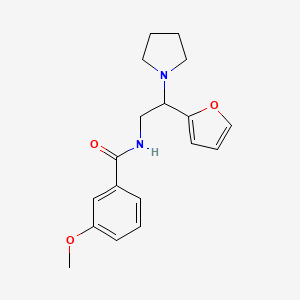 N-[2-(furan-2-yl)-2-(pyrrolidin-1-yl)ethyl]-3-methoxybenzamide