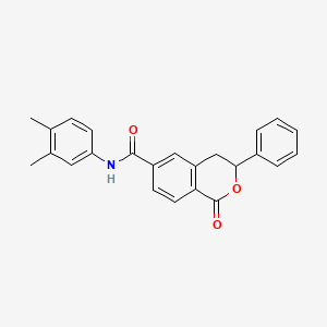 N-(3,4-dimethylphenyl)-1-oxo-3-phenyl-3,4-dihydro-1H-isochromene-6-carboxamide