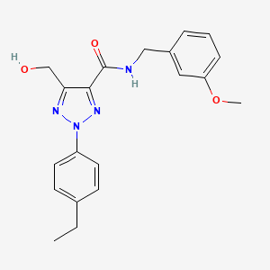 molecular formula C20H22N4O3 B11386102 2-(4-ethylphenyl)-5-(hydroxymethyl)-N-(3-methoxybenzyl)-2H-1,2,3-triazole-4-carboxamide 