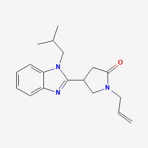 4-[1-(2-methylpropyl)-1H-benzimidazol-2-yl]-1-(prop-2-en-1-yl)pyrrolidin-2-one